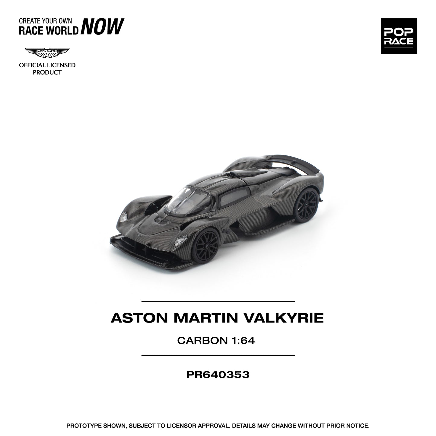 (Preorder) Pop Race 1:64 ASTON MARTIN VALKYRIE CARBON EDITION PR640353
