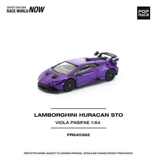 (Preorder) Pop Race 1:64 LAMBORGHINI HURACAN STO VIOLA PASIFAE PR640362