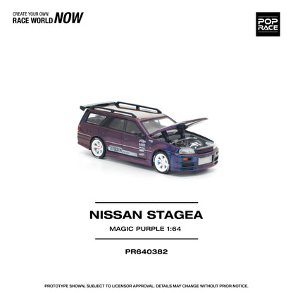(Preorder) Pop Race 1:64  NISSAN STAGEA MAGIC PURPLE PR640382