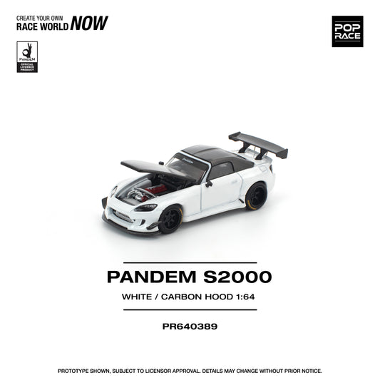 (Preorder) Pop Race 1:64 PANDEM S2000 SOFTTOP WHITE TOOLING VARIANT PR640389