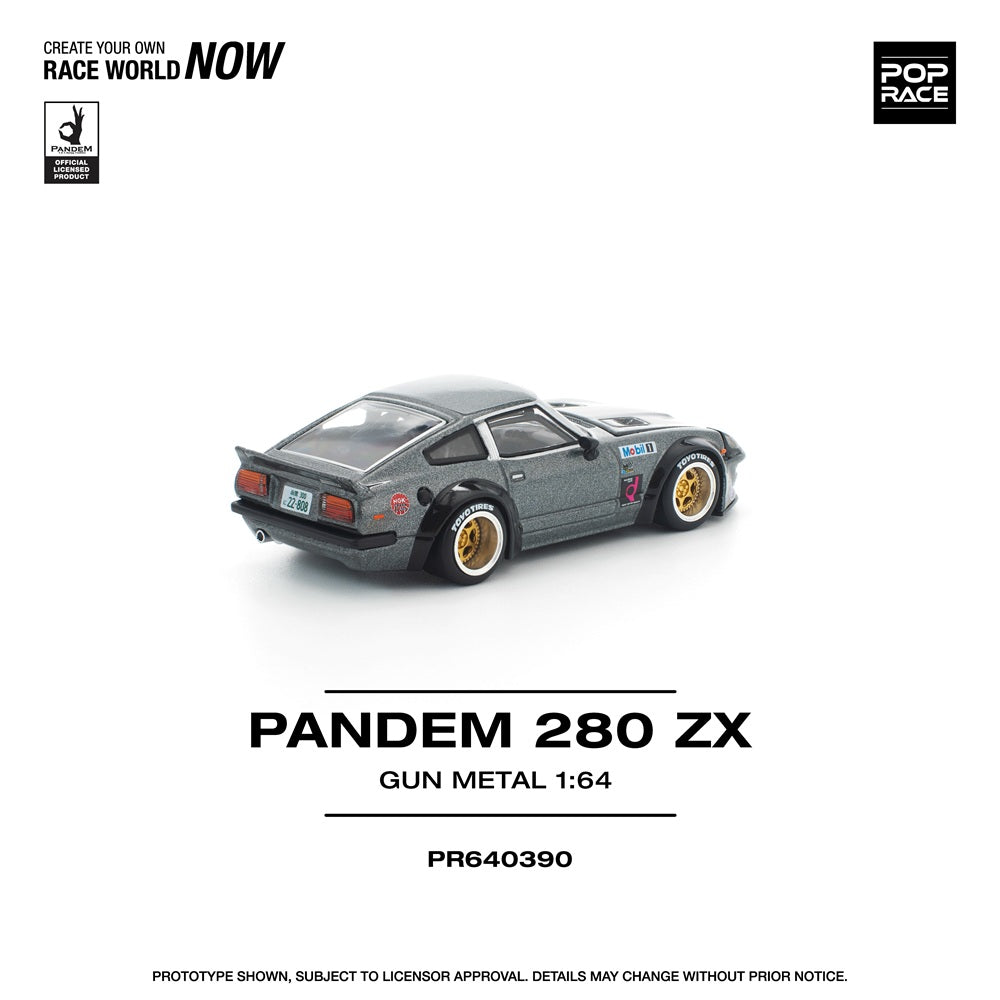 (Preorder) Pop Race 1:64 PANDEM 280ZX GUN METAL PR640390