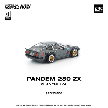 (Preorder) Pop Race 1:64 PANDEM 280ZX GUN METAL PR640390