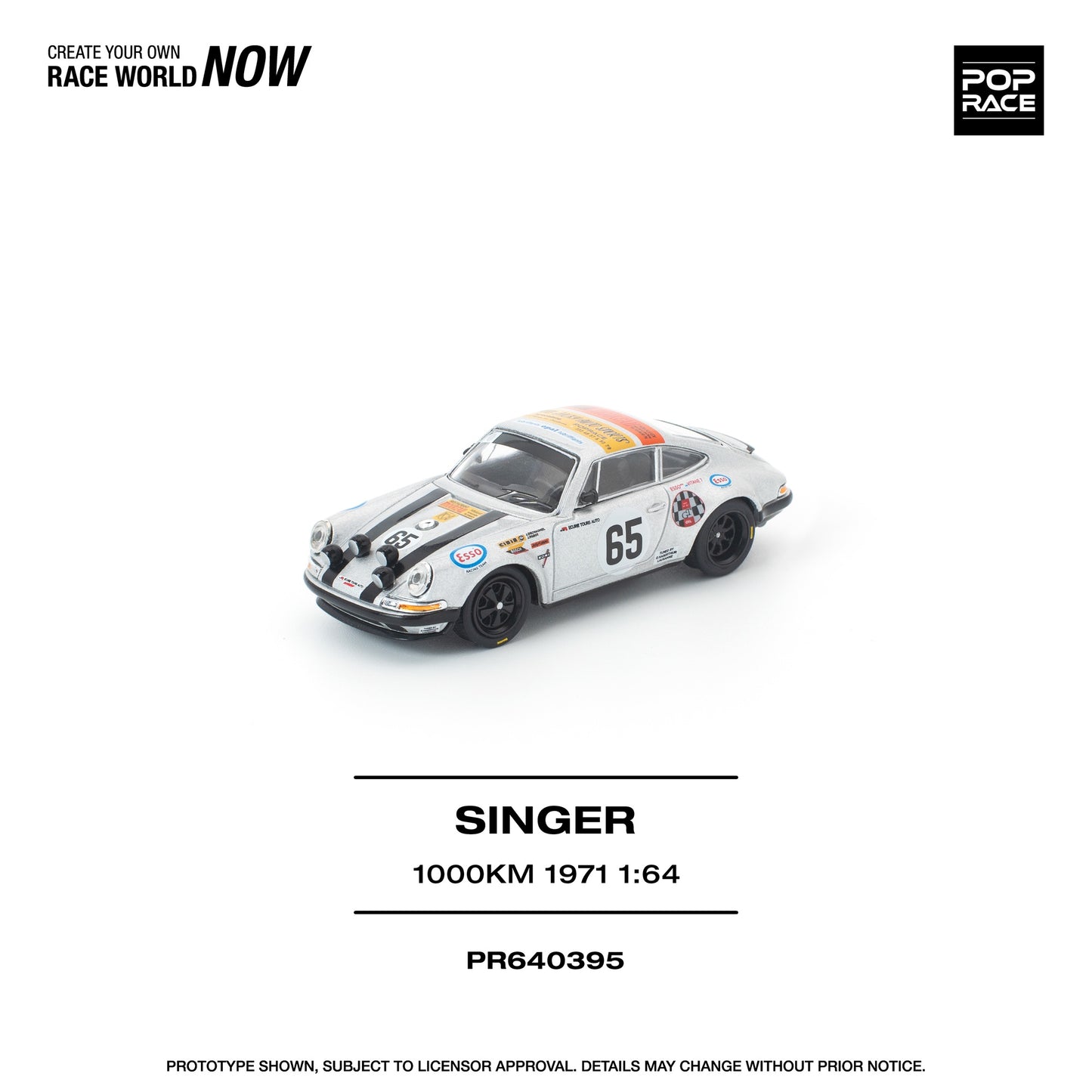 Pop Race Porsche Singer 1000KM 1971 White in white background