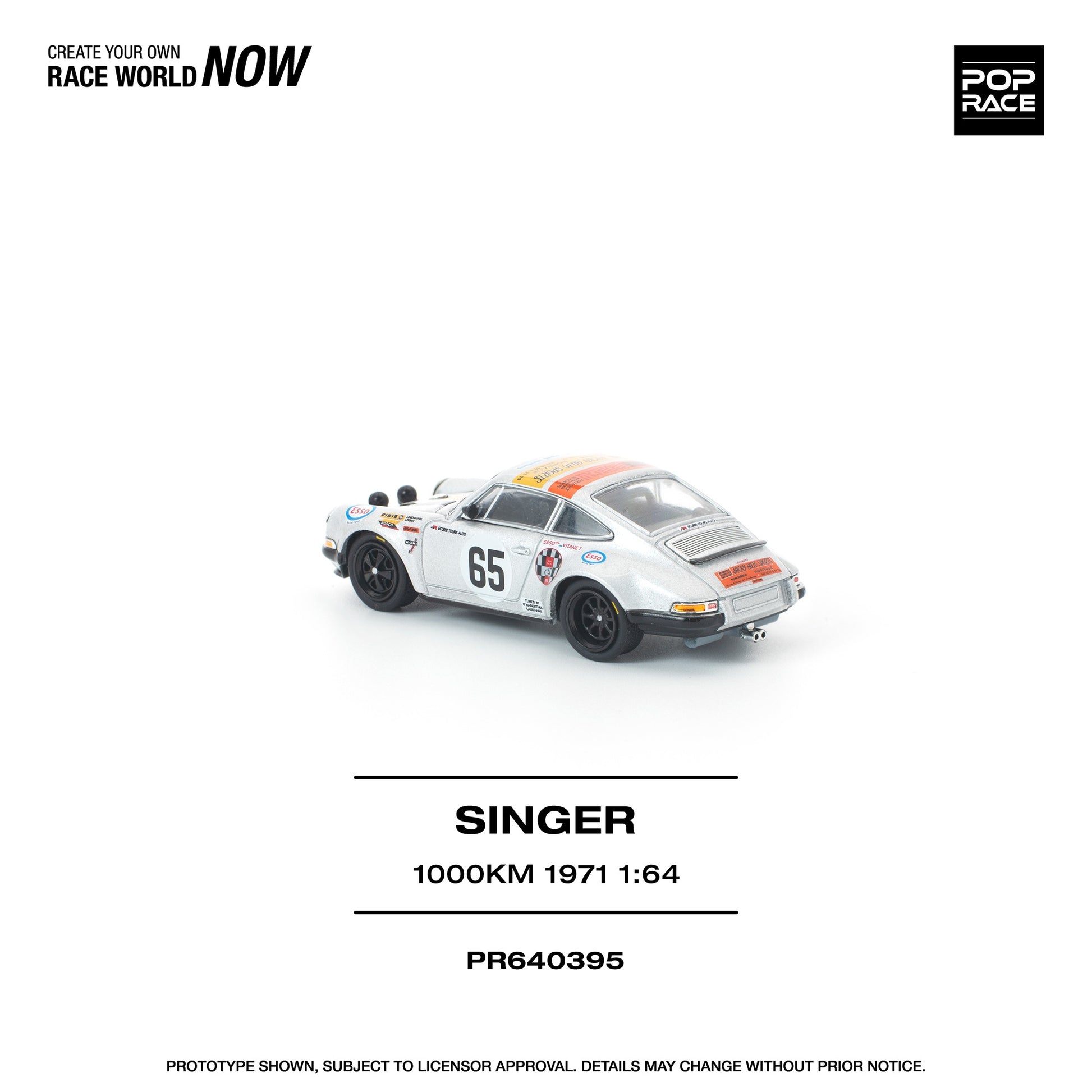 Pop Race Porsche Singer 1000KM 1971 White in white background