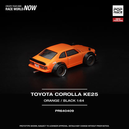 (Preorder) Pop Race 1:64 TOYOTA COROLLA KE25 ORANGE PR640409