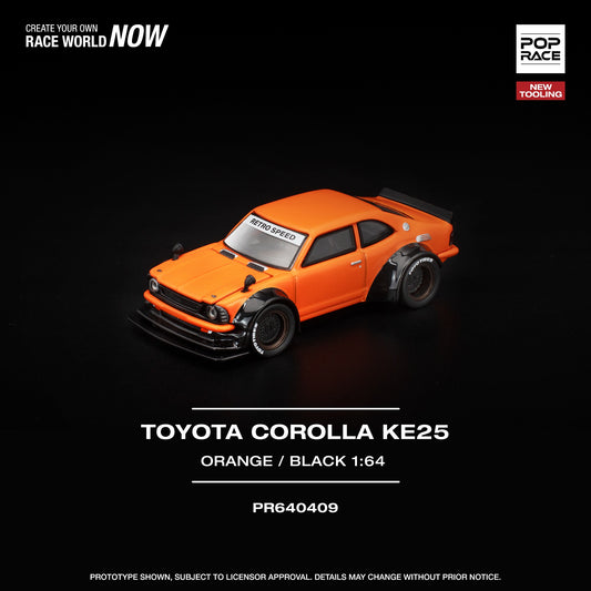(Preorder) Pop Race 1:64 TOYOTA COROLLA KE25 ORANGE PR640409