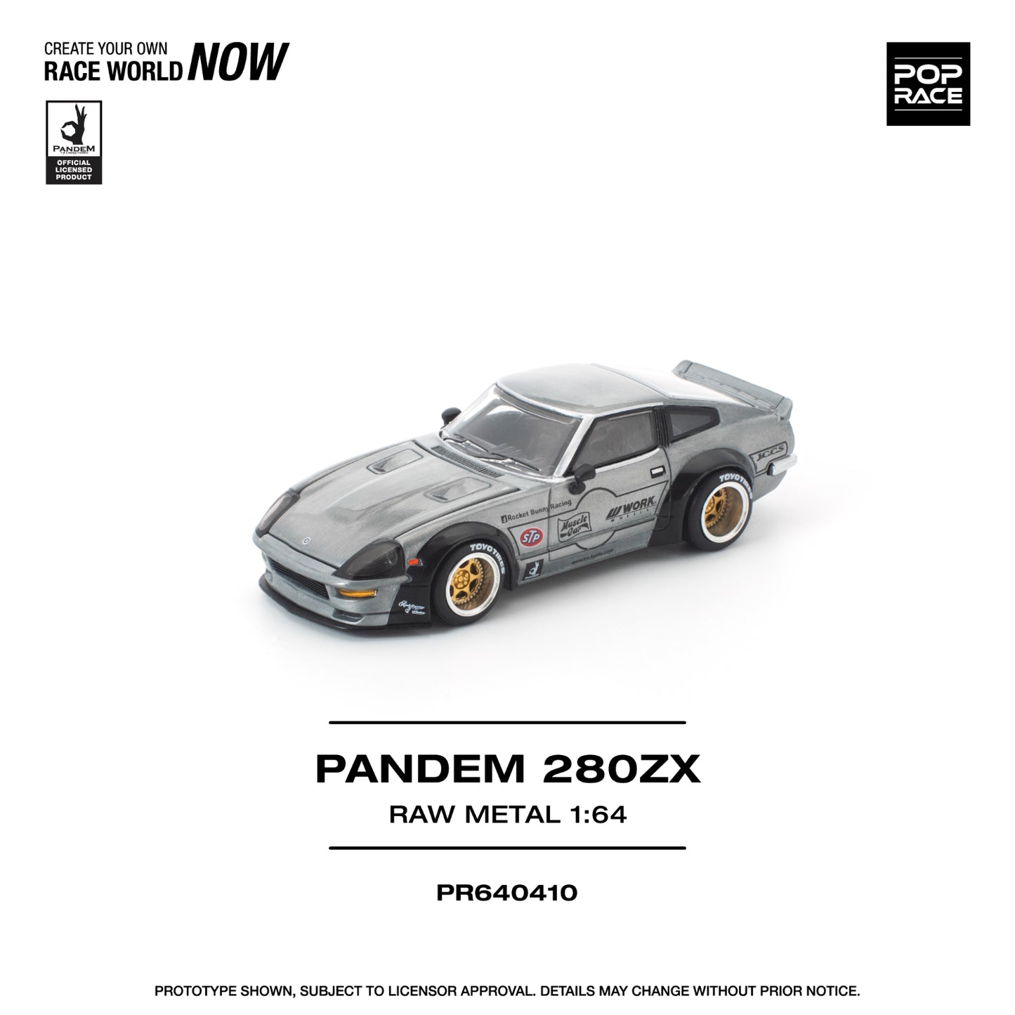 (Preorder) Pop Race 1:64 PANDEM 280ZX RAW METAL PR640410