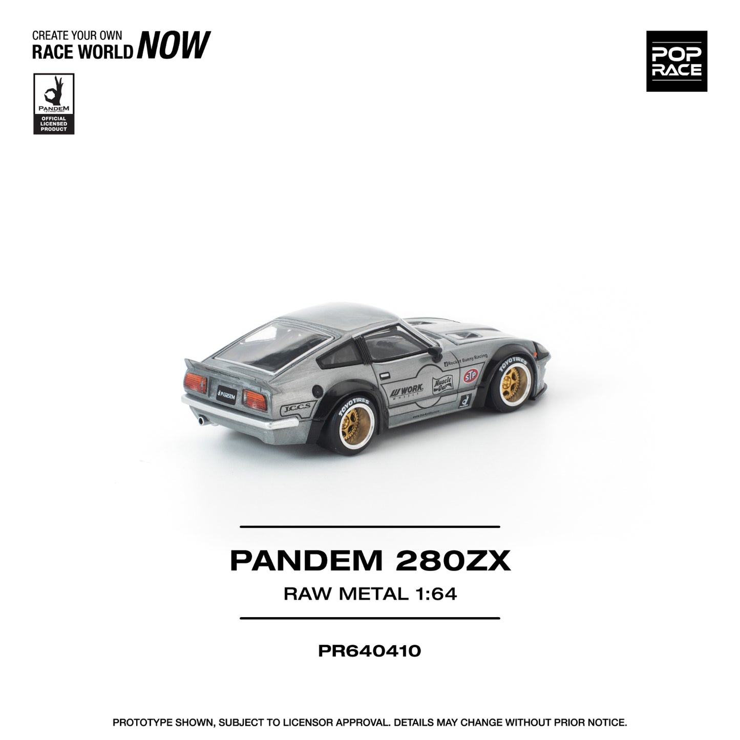 (Preorder) Pop Race 1:64 PANDEM 280ZX RAW METAL PR640410