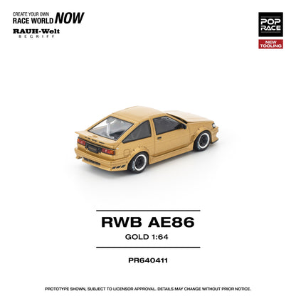 (Preorder) Pop Race 1:64 RWB AE86 GOLD PR640411