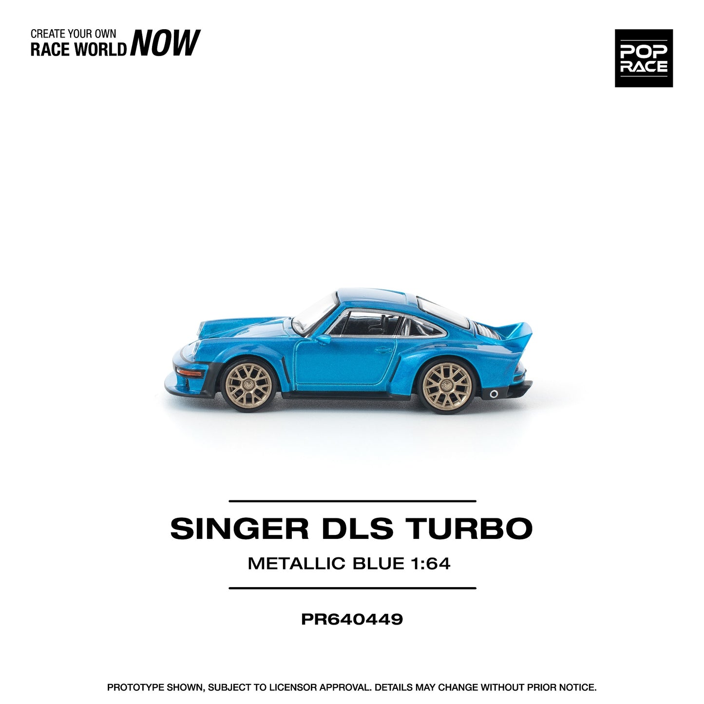 (Preorder) Pop Race 1:64 SINGER DLS TURBO METALLIC BLUE PR640449