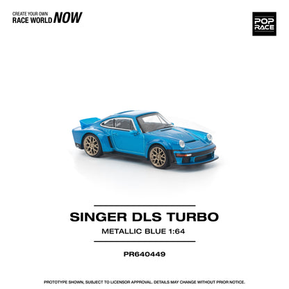 (Preorder) Pop Race 1:64 SINGER DLS TURBO METALLIC BLUE PR640449