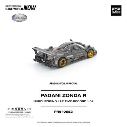 (Preorder) Pop Race 1:64 PAGANI ZONDA R NURBURGRING LAP TIME RECORD PR640582