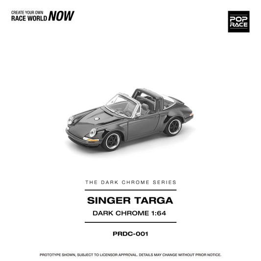(Preorder) Pop Race 1:64 PRDC001 SINGER TARGA DARK CHROME PRDC001