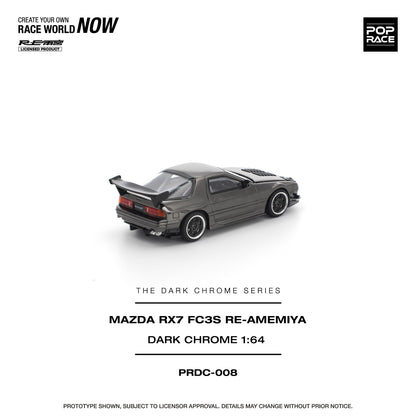 (Preorder) Pop Race 1:64 MAZDA RX7 (FC3S) RE-AMEMIYA DARK CHROME PRDC008