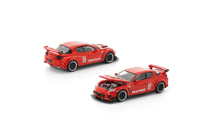 (Preorder) Pop Race x Enigma 1:64 MAZDA RX-8 RE-AMEMIYA RED PRE016