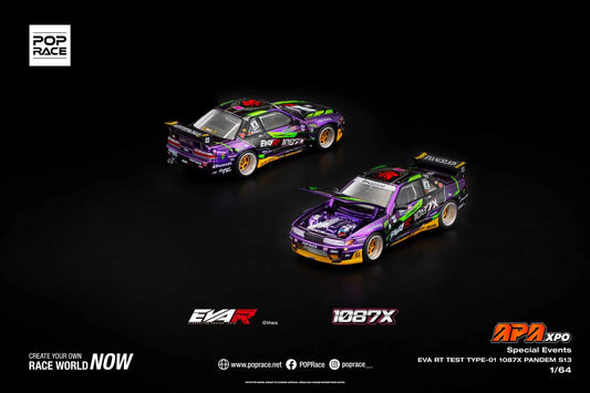 (Preorder) Pop Race 1:64 EVA RT TEST TYPE-01 1087X PANDEM S13 S43-APAXPO2025 [Event Edition]