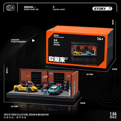Shou Cang Jia 1:64 CAR REPAIR WORKSHOP SCENE SCJ82002-A