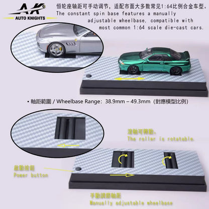 (Preorder) Auto Knights 1:64 Constant Spin Electric Dyno Platform Motorized Test Base [2 Colors]