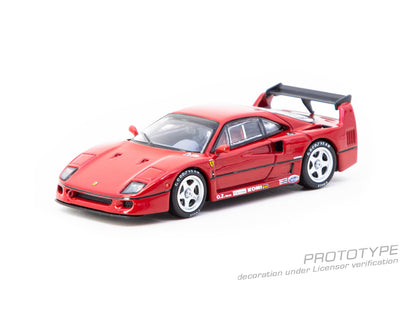 Red sports car model on a white background