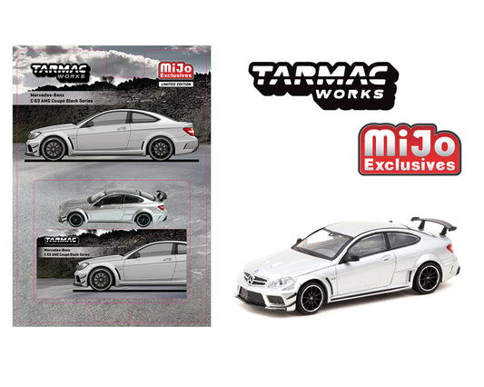 Tarmac Works 1:64 Mercedes-Benz C 63 AMG Coupé Black Series – Silver Metallic- Global64