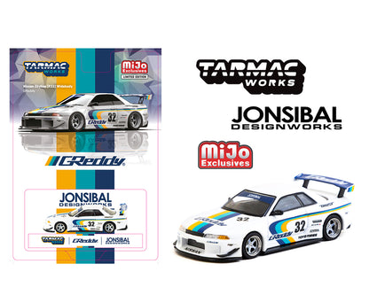 (Preorder) Tarmac Works 1:64 Nissan Skyline GT-R (R32) Widebody Jonsibal Designworks & Greddy Special Limited Edition -White T64G-061-GDY