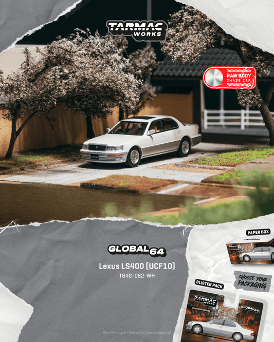 Lexus LS400 car in a driveway with Tarmac Works branding.