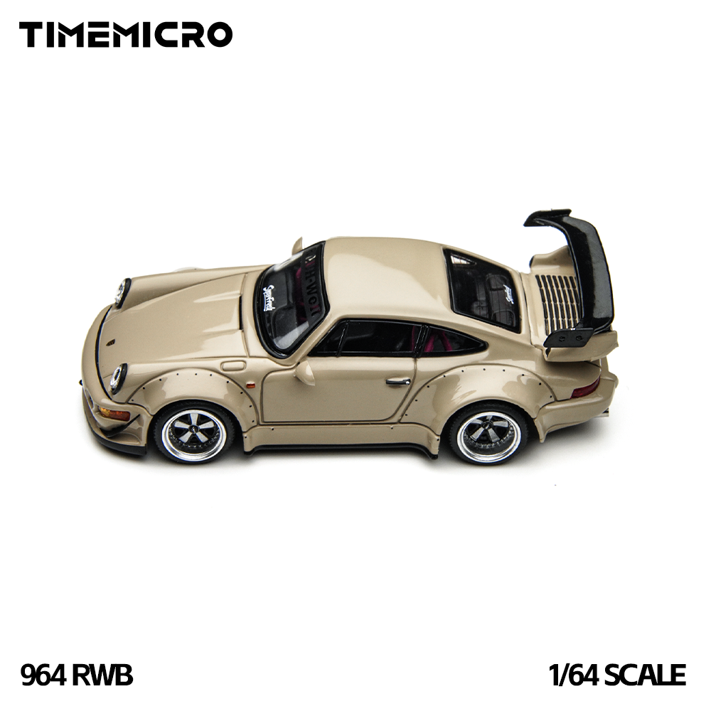 Model car of a Porsche 964 RWB by Timemicro on a white background