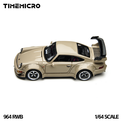 Model car of a Porsche 964 RWB by Timemicro on a white background
