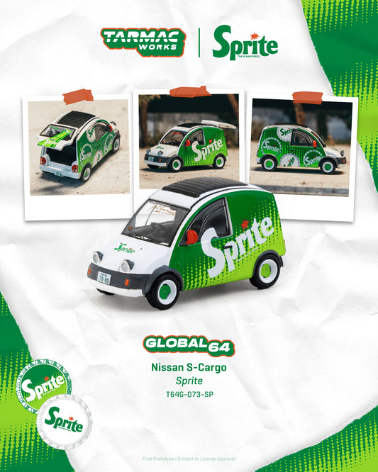 Model of a Nissan S-Cargo Sprite with Sprite branding on a white background