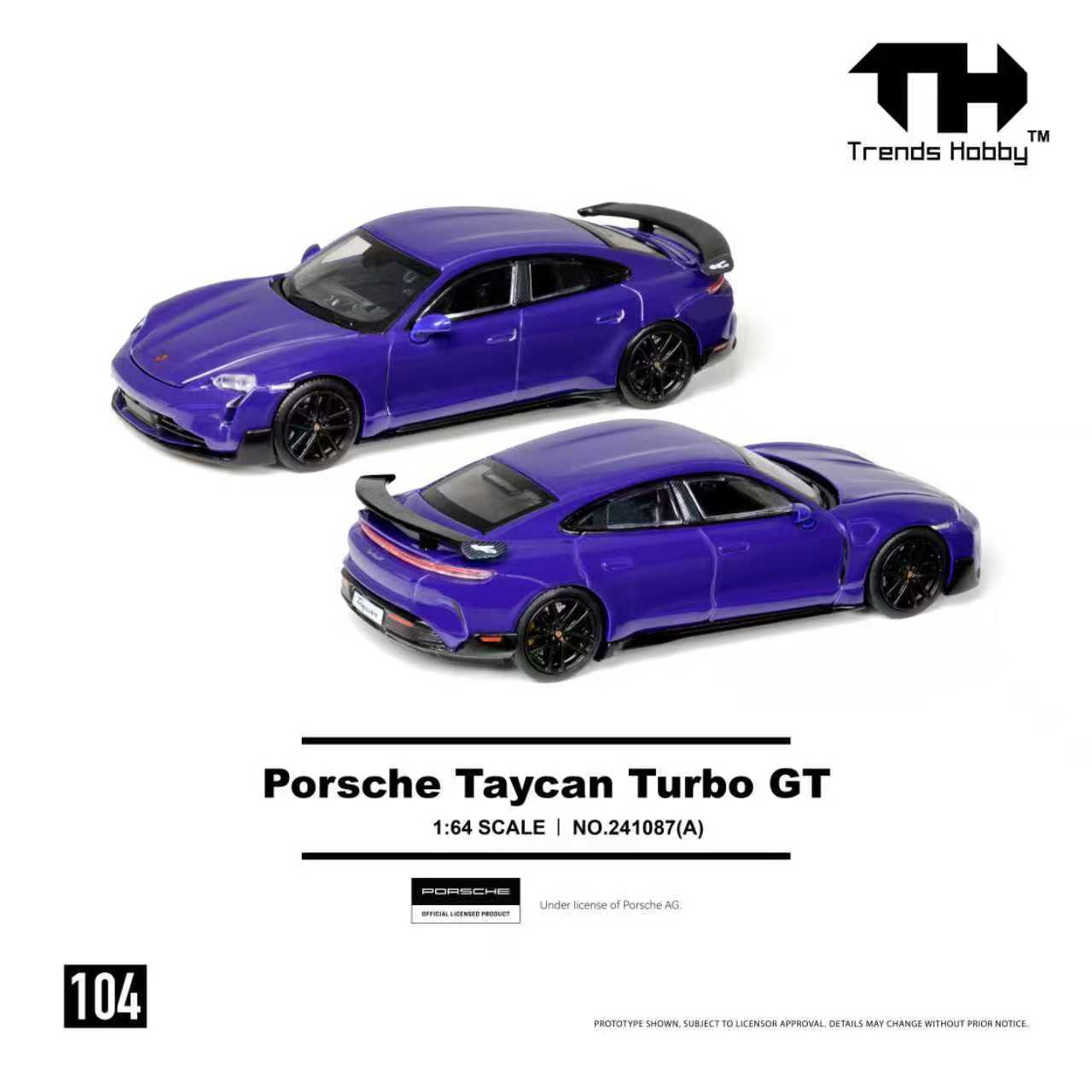 Trends Hobby 1:64 Porsche Taycan Turbo GT 241087(A/C) [2 Colors ...