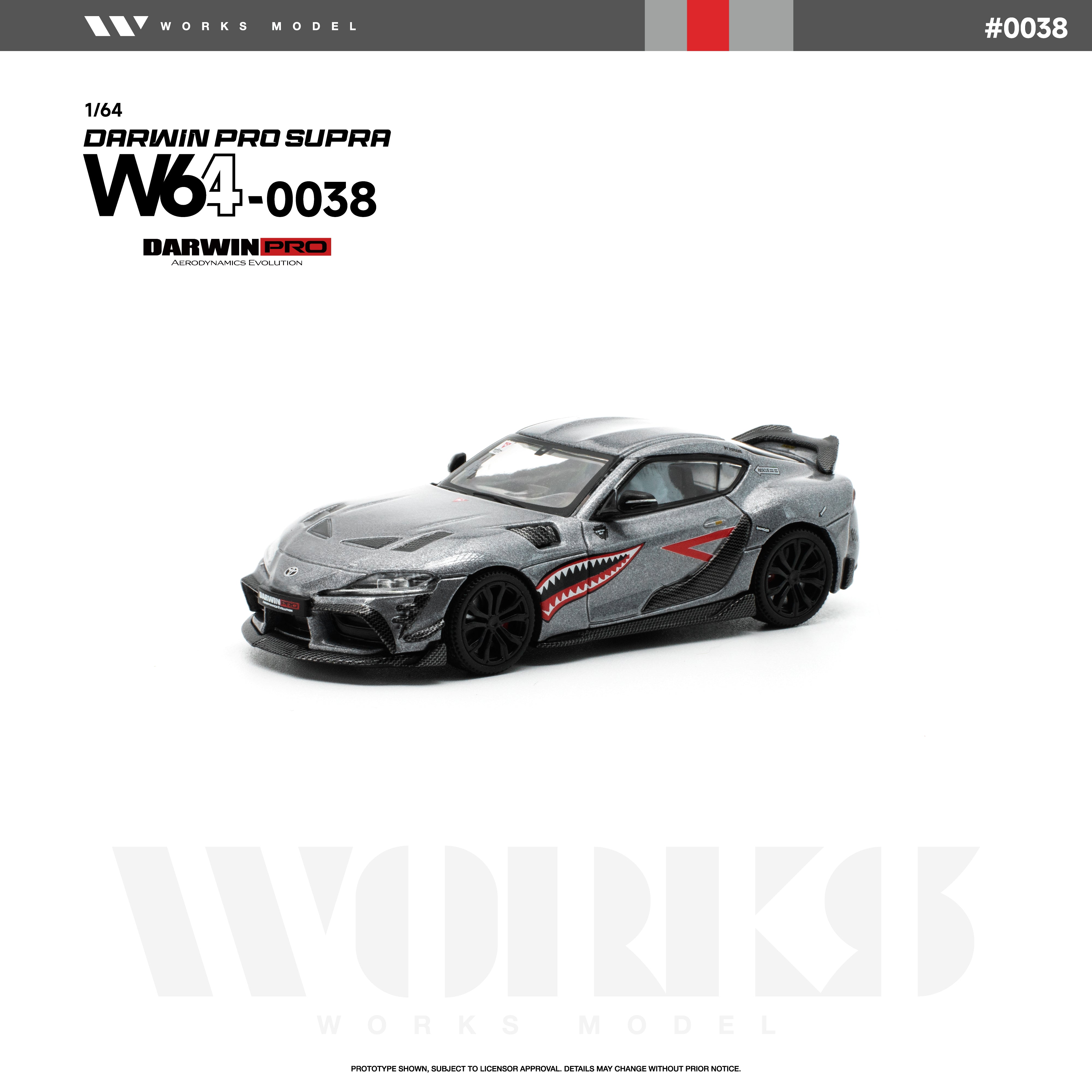 WORKS 1:64 DARWIN PRO SUPRA CARBON GREY W640038 – CarBro MC