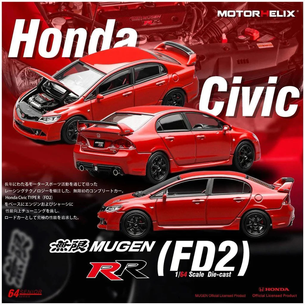 Motorhelix 1:64 Senior Series Honda Civic (FD2) Mugen RR