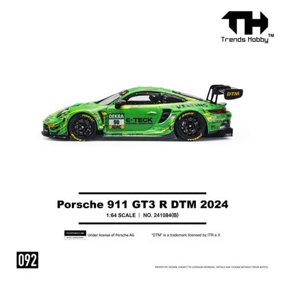(Preorder) Trends Hobby 1:64 Porsche 911 GT3 R DTM 2024 GREEN 241084(B)