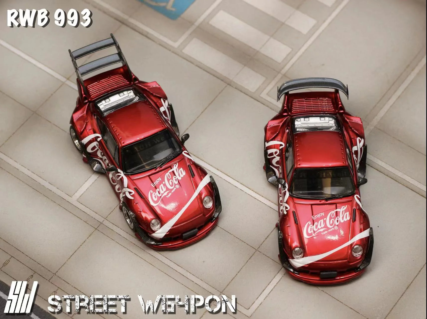 Street Weapon 1:64 Porsche RWB 993 Coca Cola Livery (2 Versions)