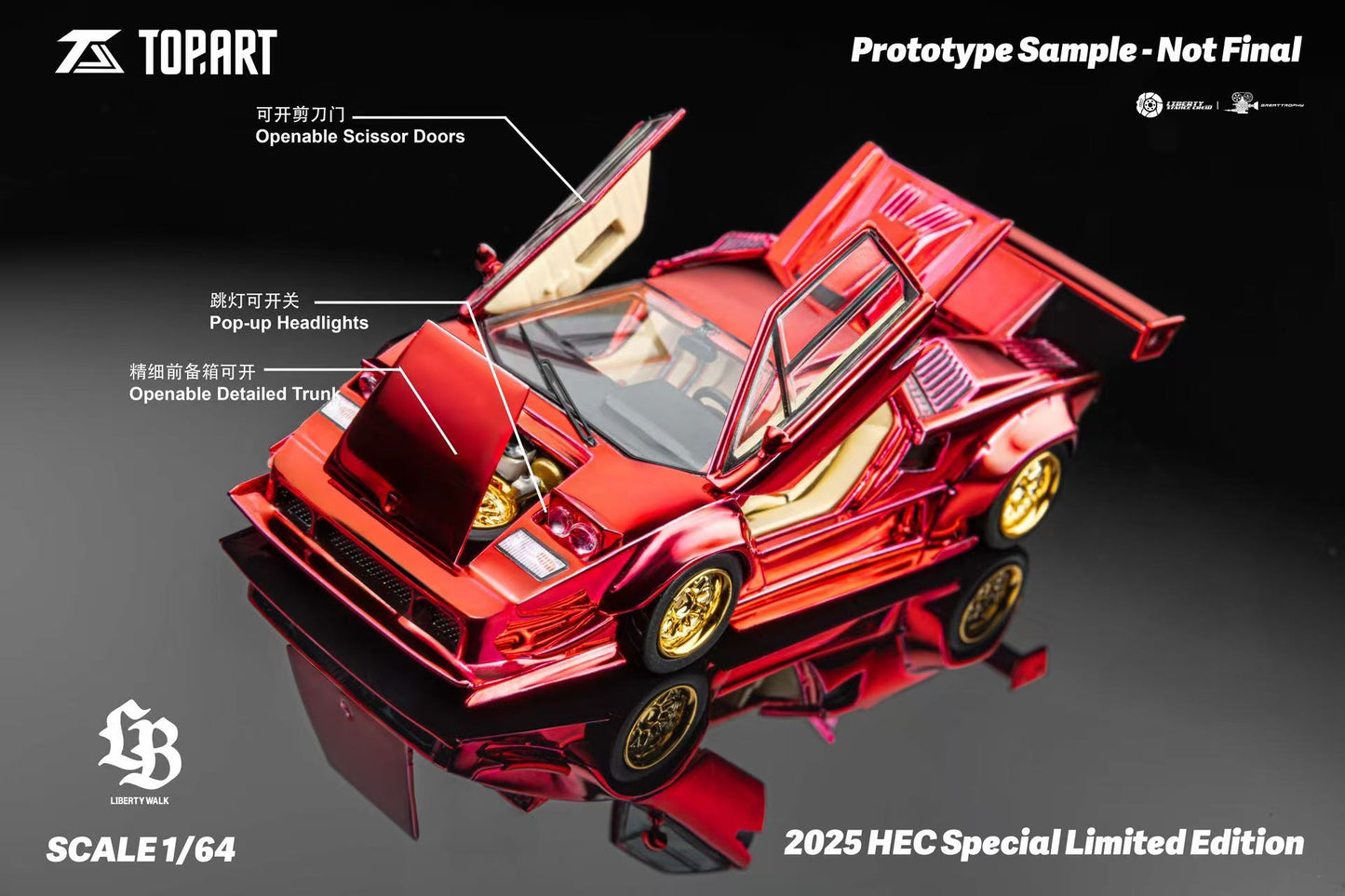TopArt 1:64 LBWK Countach HEC Exclusive [Event Edition]