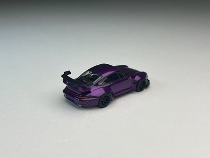 (Preorder) Flame 1:64 Porsche RWB 993/994 Purple Full Carbon [2 Versions]