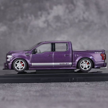 Model of a purple Shelby truck on a gray background