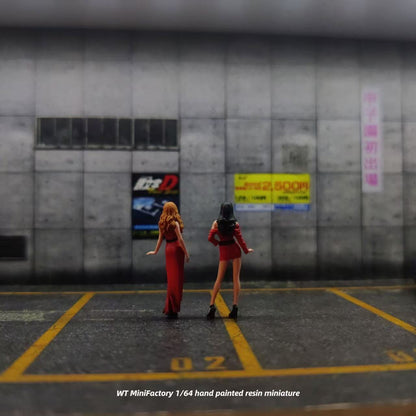 WT Minifactory 1:64 Diorama Ladies - Red Outfit Duo WT2025042905