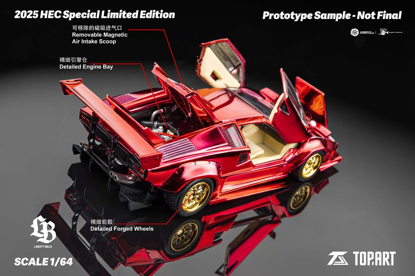 TopArt 1:64 LBWK Countach HEC Exclusive [Event Edition]