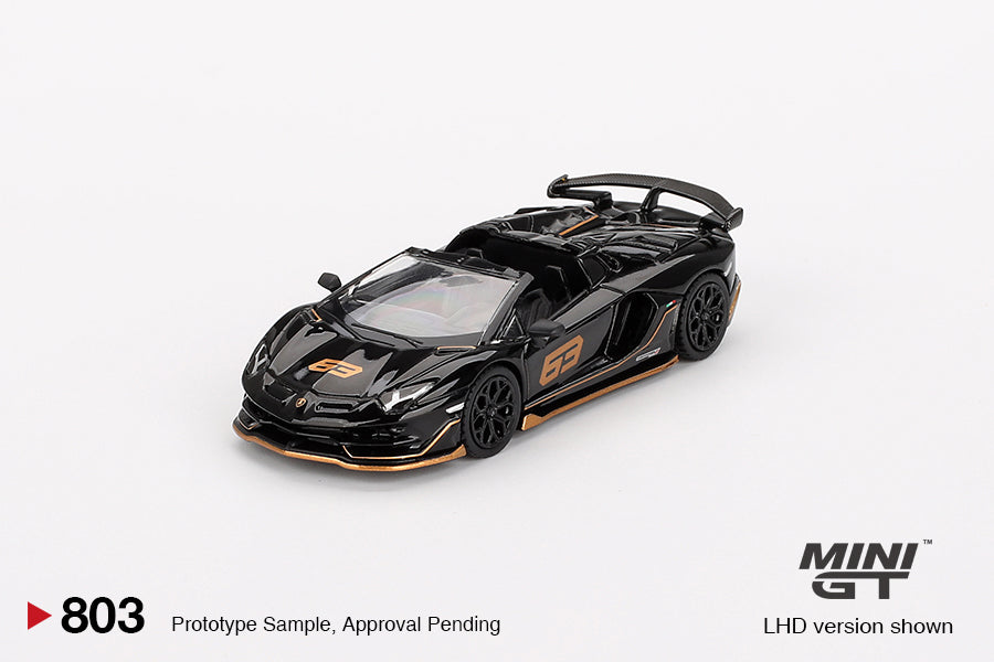 Mini GT 1:64 Lamborghini Aventador SVJ 63 Roadster Nero Aldebaran