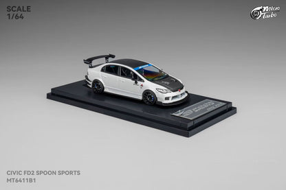 (Coming Soon) Microturbo 1:64 Honda Civic FD2 Spoon White MT6411B1