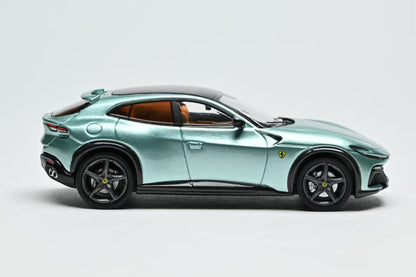 Luxury SUV with a metallic finish on a gray background