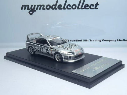 Model Collect 1:64 Toyota Supra JZA80 Silver BLiTZ Livery MC640020C