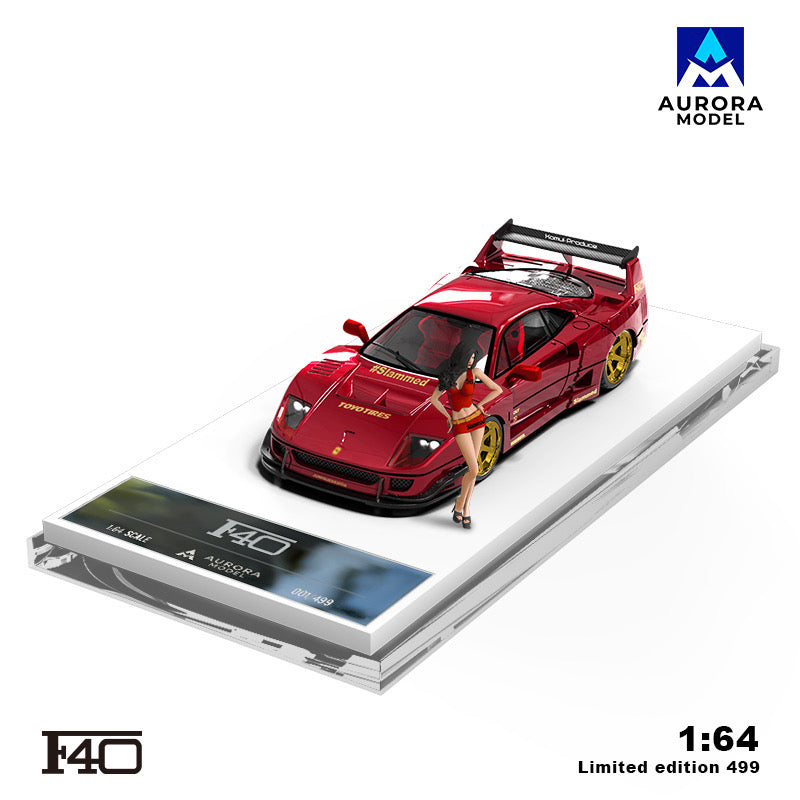Aurora Model 1:64 AMFF40R Ferrari F40 [Doll Version] (2 Colors