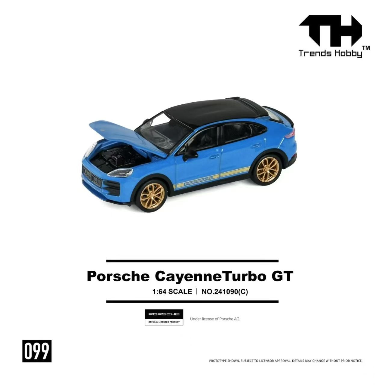 (Preorder) Trends Hobby 1:64 Porsche Cayenne Turbo GT - Blue 241090(C)