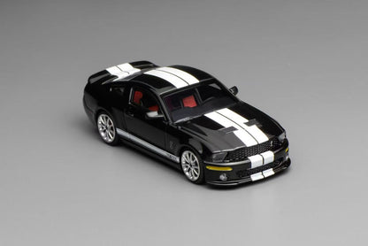 Black and white sports car model on a gray background