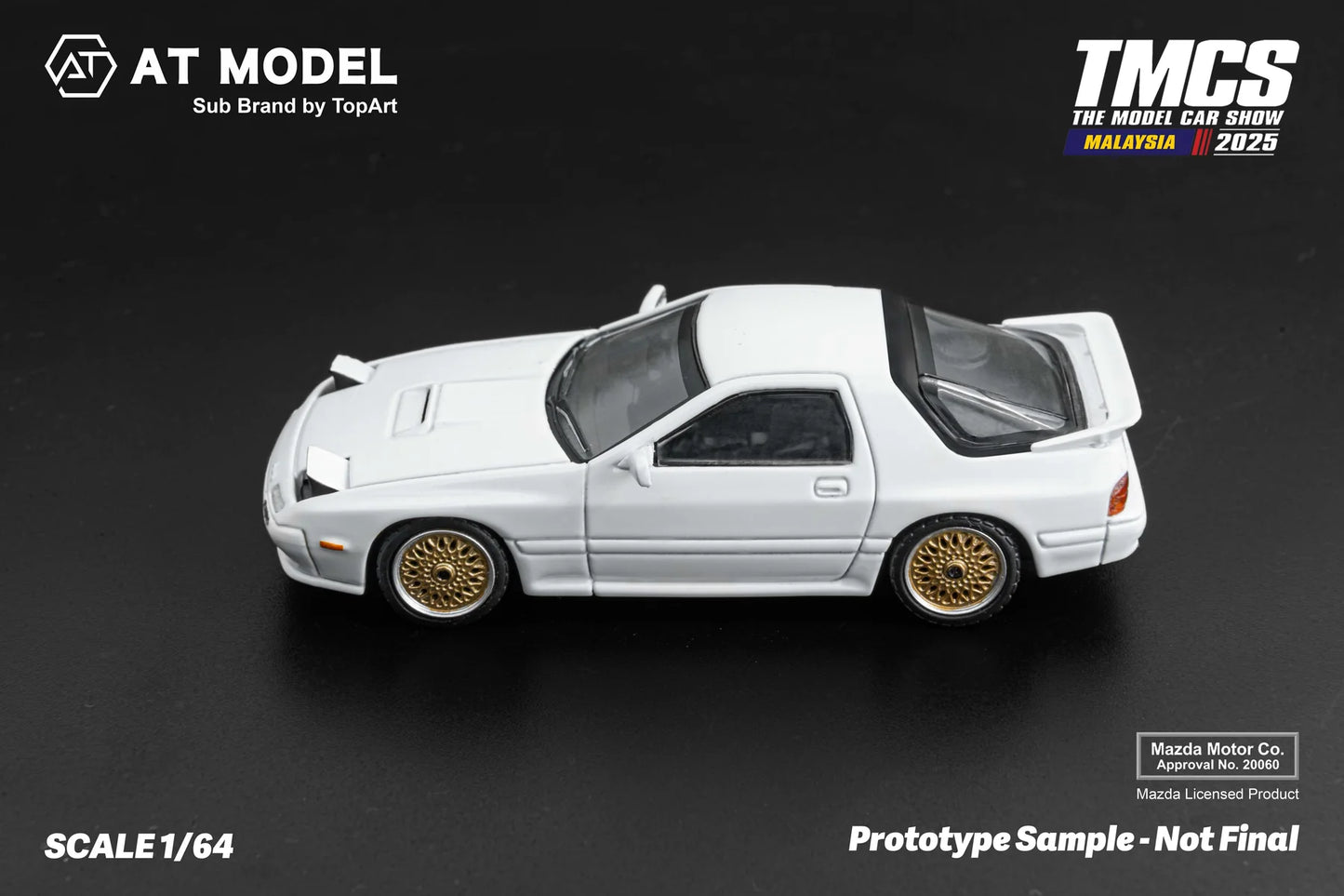 [Event Edition] AT Model 1:64 Mazda RX7 FC3S Infinity - White Gold Wheels