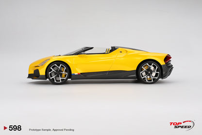 Topspeed 1:18 Bugatti W16 Mistral Yellow TS0598