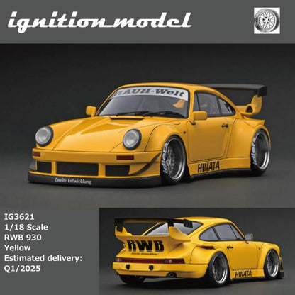 Ignition Model 1:18 Porsche RWB 930 Yellow