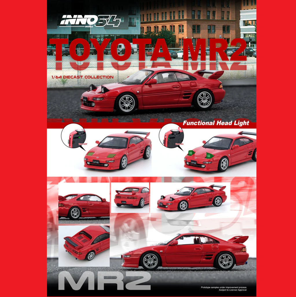 Inno64 1:64 TOYOTA MR2 (SW20) Red IN64-MR2SW20-RED